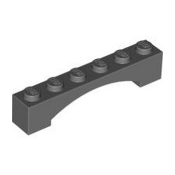 LEGO 4620760 BRICK 1X6 W/INSIDE BOW - DARK STONE GREY