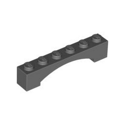 LEGO 4620760 BRICK 1X6 W/INSIDE BOW - DARK STONE GREY