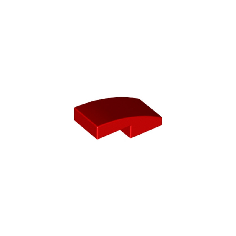 6029946	PLATE W. BOW 1X2X2/3 - Bright Red
