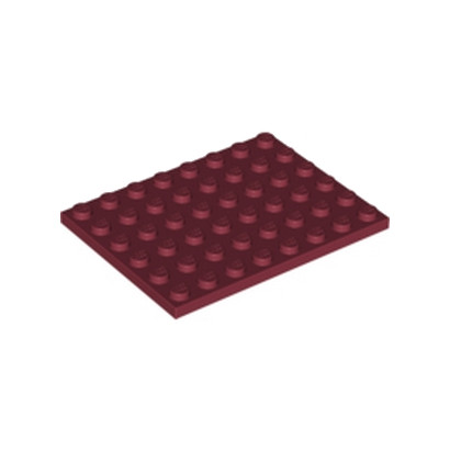 LEGO 6028115 - PLATE 6X8 - NEW DARK RED