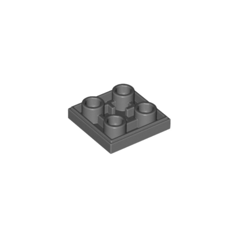 LEGO 6013082 PLATE LISSE 2x2 INVERSE - DARK STONE GREY