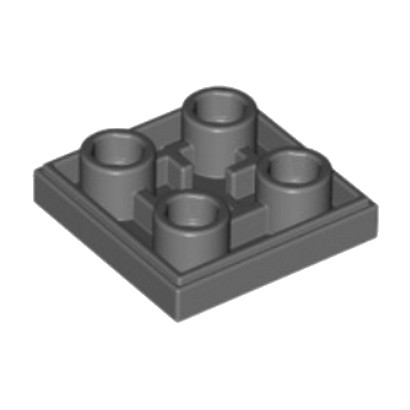 LEGO 6013082 PLATE LISSE 2x2 INVERSE - DARK STONE GREY