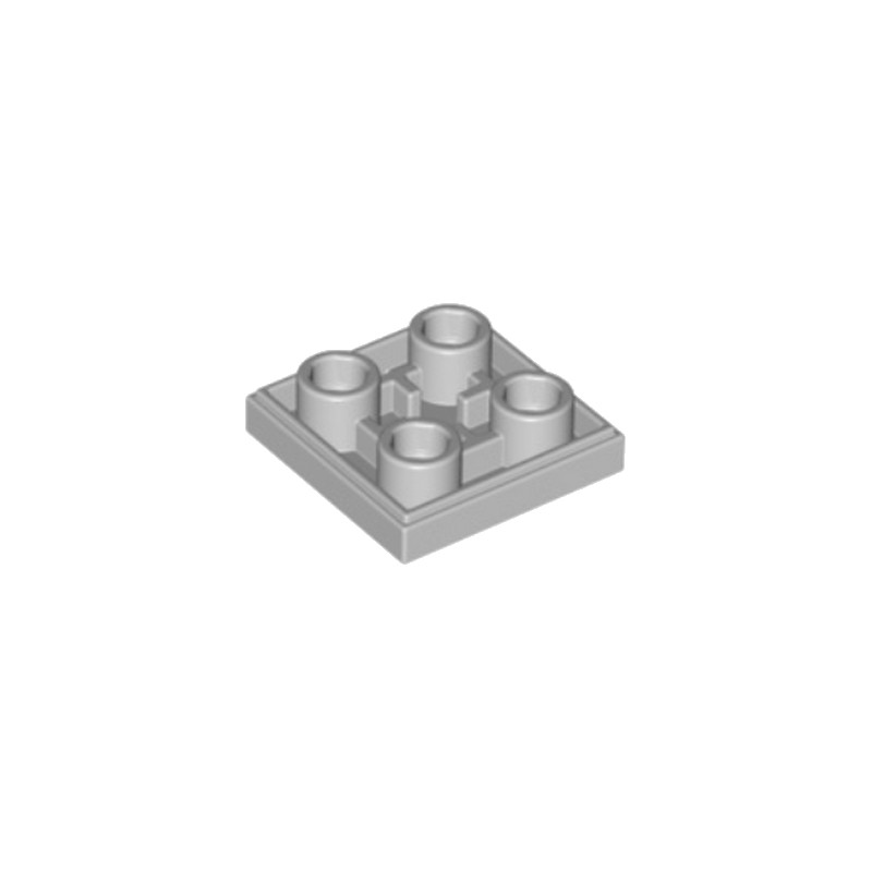 LEGO 6132886 PLATE LISSE 2x2 INVERSE - MEDIUM STONE GREY