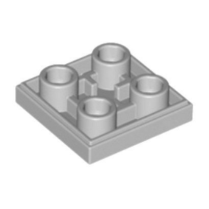 LEGO 6132886 PLATE LISSE 2x2 INVERSE - MEDIUM STONE GREY