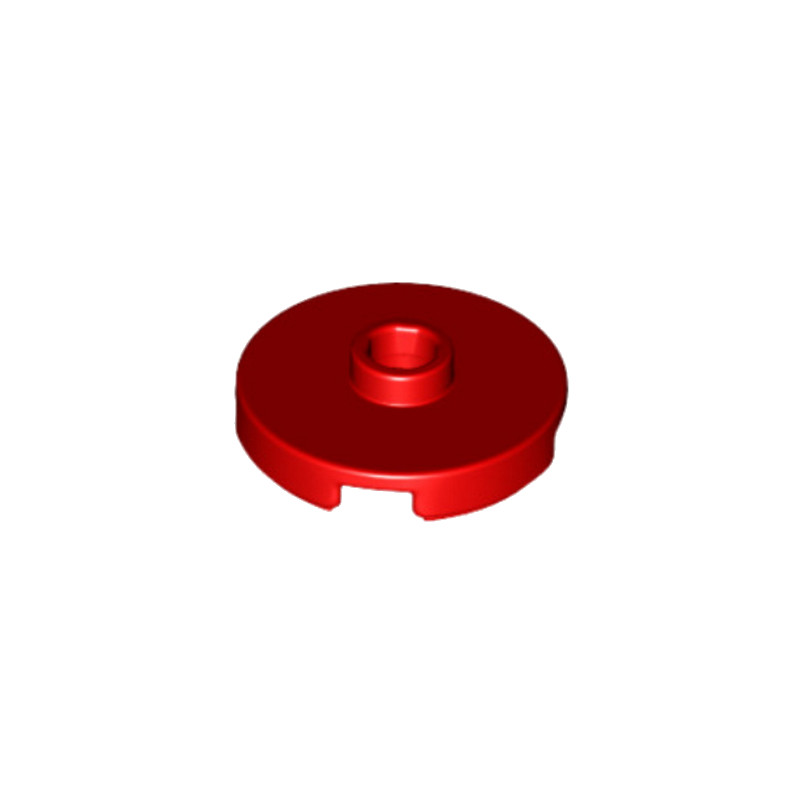 LEGO 6132541 - Plate Rond W. 1 KNOB  - ROUGE