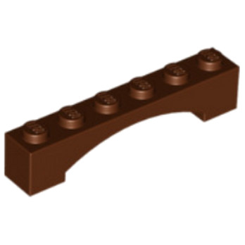 LEGO 4655611 BRICK 1X6 W/INSIDE BOW - REDDISH BROWN