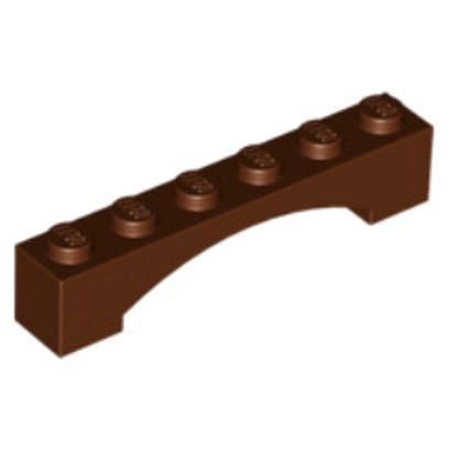 LEGO 4655611 BRICK 1X6 W/INSIDE BOW - REDDISH BROWN
