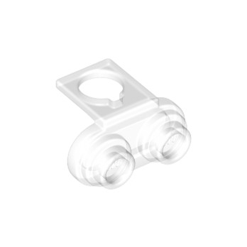 LEGO 6100958 BACK PLATE W.2 KNOBS FOR TEXTILE  - TRANSPARENT