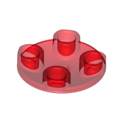 LEGO 6254635 FLAT TILE ROUND 2X2 INV - TRANSPARENT RED