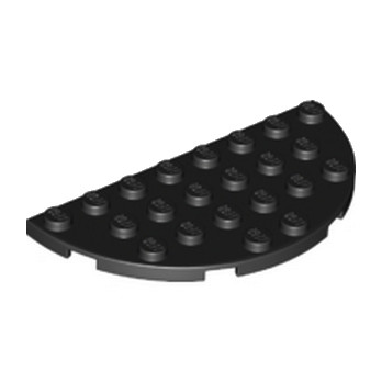 LEGO 6133200 1/2 CIRCLE PLATE 4X8 - BLACK