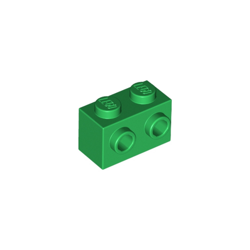 LEGO 6129807 BRIQUE 1X2 W. 2 KNOBS - DARK GREEN