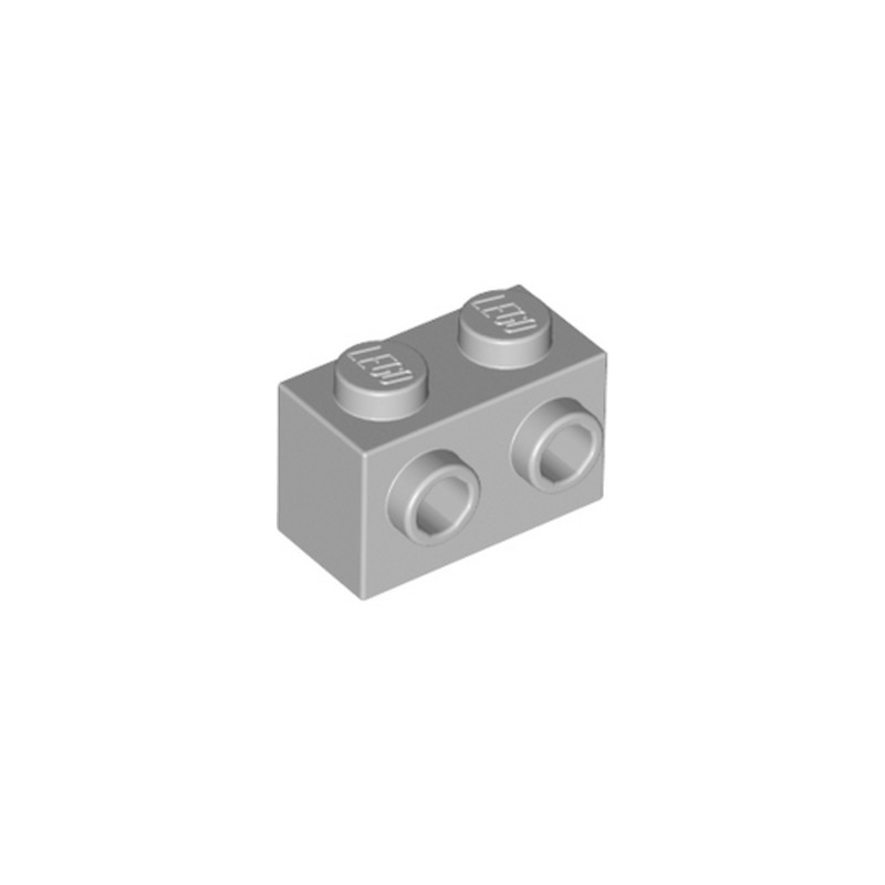 LEGO 6015344 BRIQUE 1X2 W. 2 KNOBS - MEDIUM STONE GREY