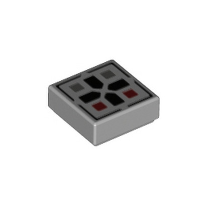 LEGO 6133883 TILE 1X1 PRINTED - MEDIUM STONE GREY