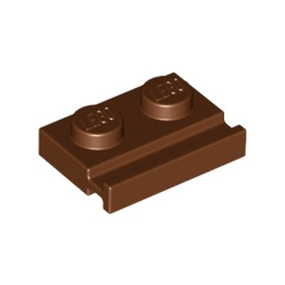LEGO 4645103 PLATE 1X2 WITH SLIDE - REDDISH BROWN