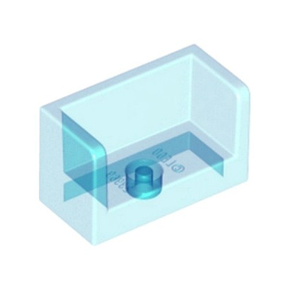 LEGO 6138481 - Cloisons 1X2X1- Bleu Transparent