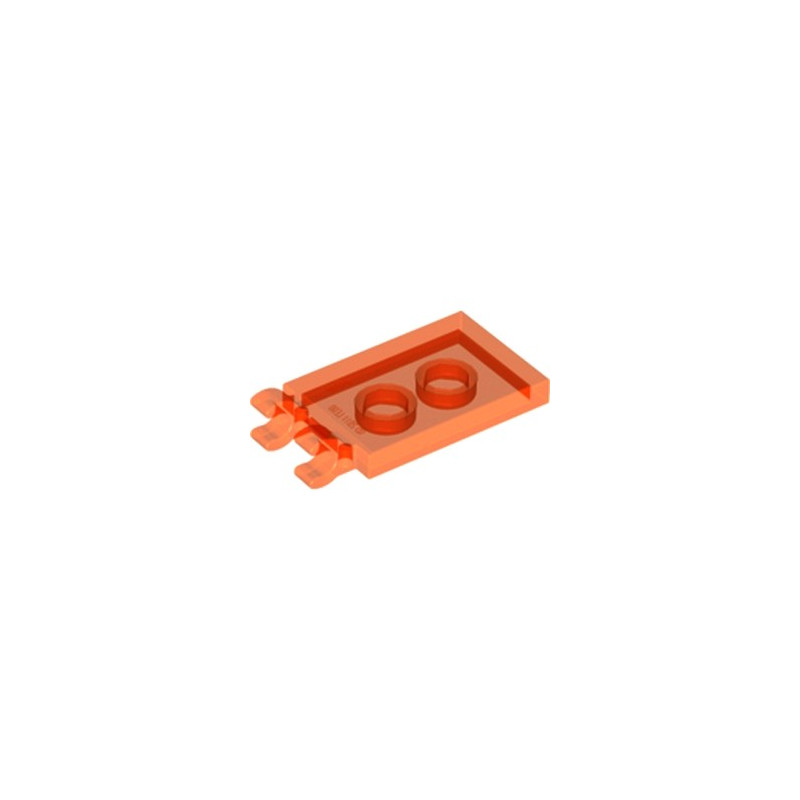 LEGO 6133781 PLATE 2X3 W. HOLDER - ORANGE FLUO TRANSPARENT