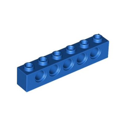 LEGO 389423 - TECHNIC BRIQUE 1X6, Ø4,9 - BLEU