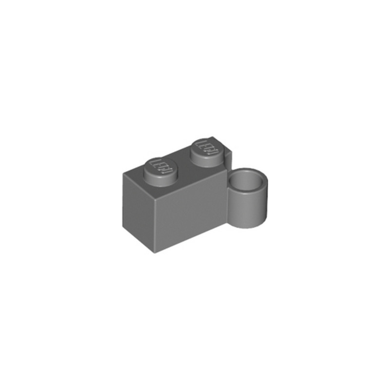 LEGO 4210795 - BRIQUE 1X2 CHARNIERE BAS - DARK STONE GREY