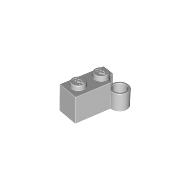 LEGO 4211461 - BRIQUE 1X2 CHARNIERE BAS - MEDIUM STONE GREY