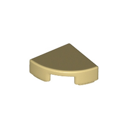 LEGO 6145570 - Plate Lisse 1/4 Rond 1X1 - Beige