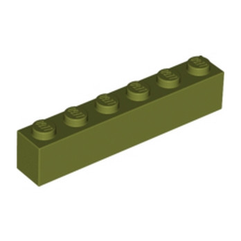 LEGO 6031134 BRICK 1X6 - OLIVE GREEN