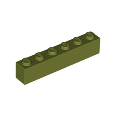 LEGO 6031134 BRIQUE 1X6 - OLIVE GREEN