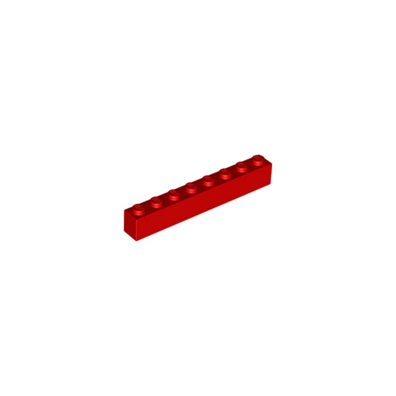 LEGO 300821 BRIQUE 1X8 - ROUGE