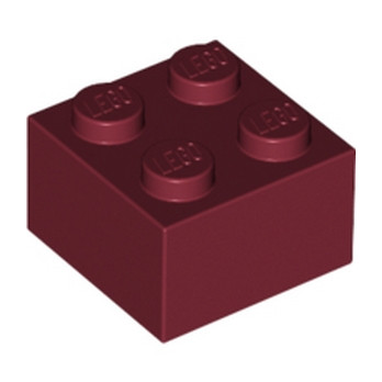 LEGO 4539104 BRICK 2X2 - NEW DARK RED