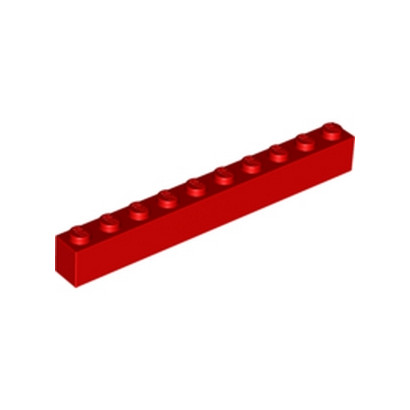 LEGO 611121 BRIQUE 1X10 - ROUGE