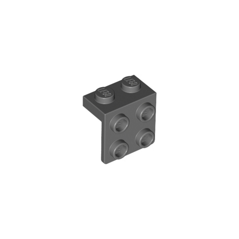 LEGO 6117972 ANGLE PLATE 1X2  2X2 - DARK STONE GREY
