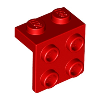 LEGO 6117974 ANGLE PLATE 1X2  2X2 - RED