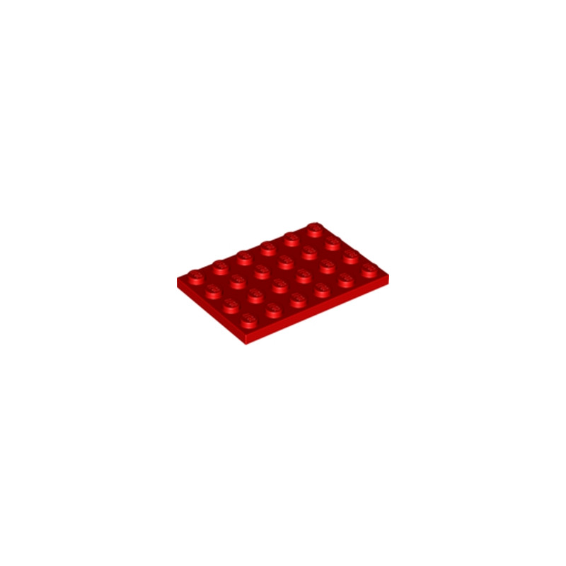 LEGO 303221 PLATE 4X6 - ROUGE