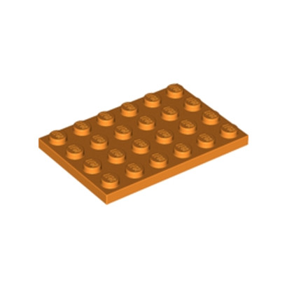 LEGO 6221691 PLATE 4X6 - ORANGE