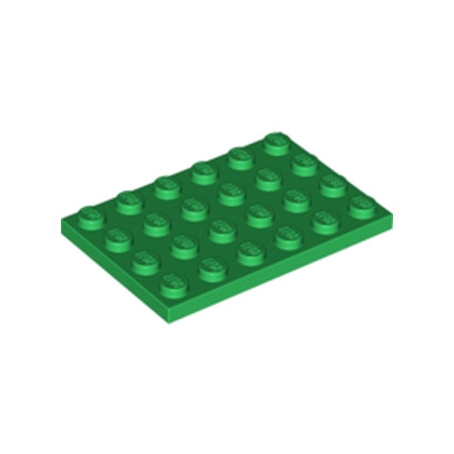 LEGO 4116671 PLATE 4X6 - DARK GREEN