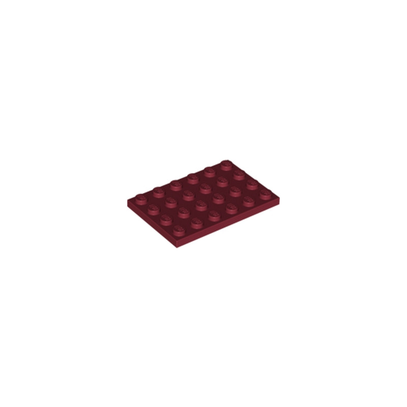 LEGO 4167304  PLATE 4X6 - NEW DARK RED
