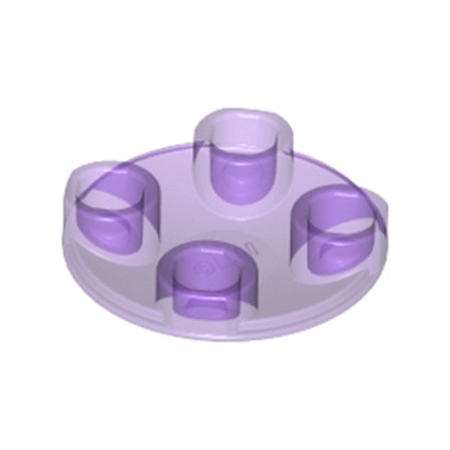 LEGO 6254636 - ROND LISSE 2X2 INV  - Violet Transparent