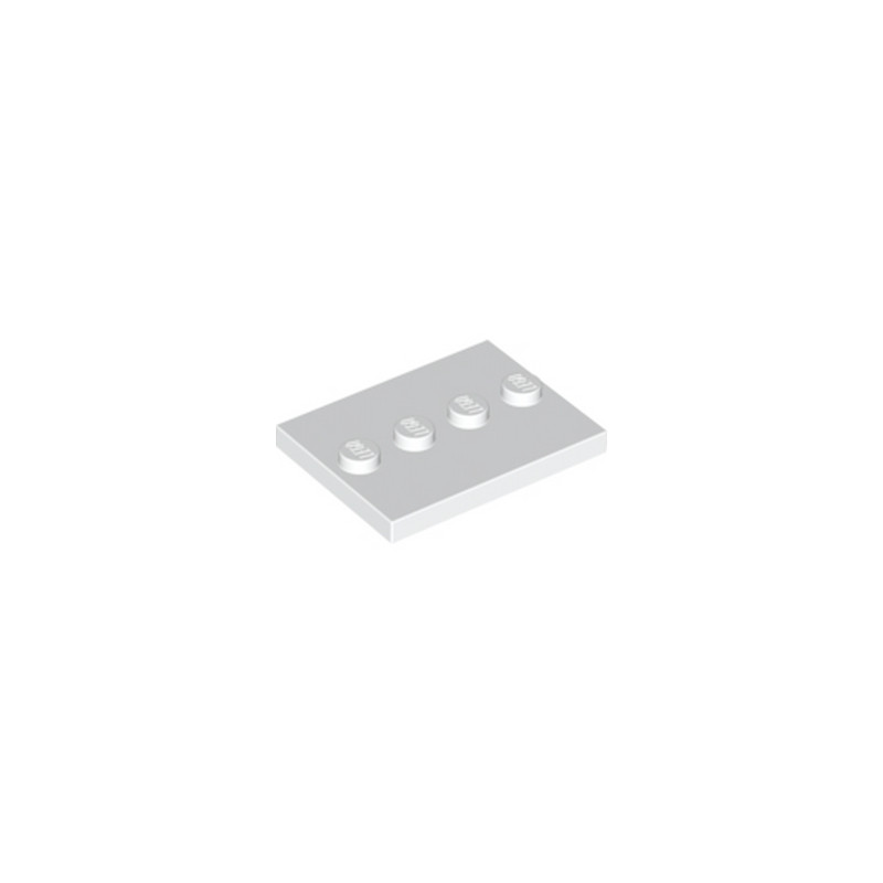 LEGO 6132741 PLATE 3X4 WITH 4 KNOBS - Blanc