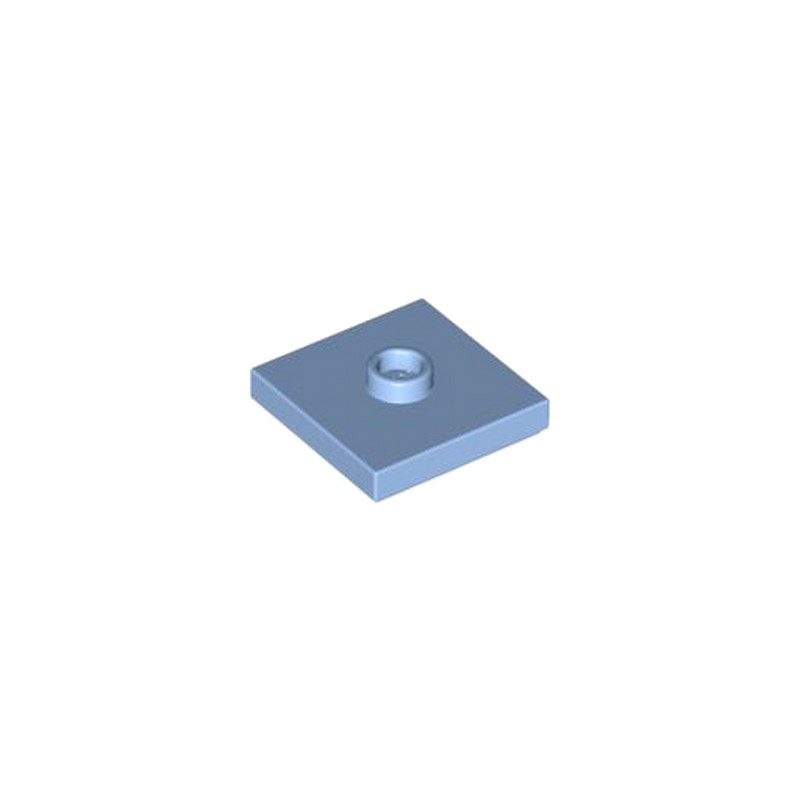 LEGO 6126060 PLATE 2X2 W 1 KNOB - MEDIUM BLUE