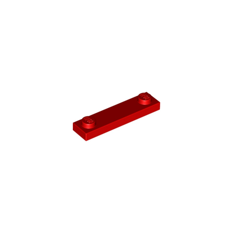 LEGO 4631877 	PLATE 1X4 W. 2 KNOBS - ROUGE