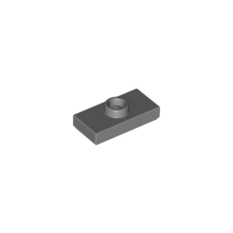 LEGO 4211119 	PLATE 1X2 W. 1 KNOB - Dark Stone Grey