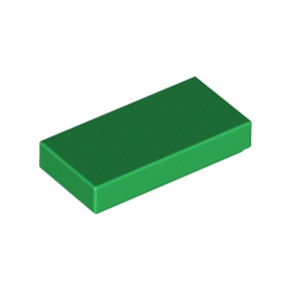 LEGO 306928 FLAT TILE 1X2 - DARK GREEN