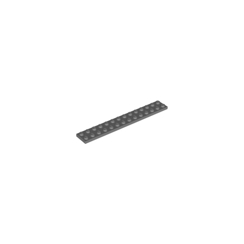 LEGO 6000970 PLATE 2X14 - Dark Stone Grey
