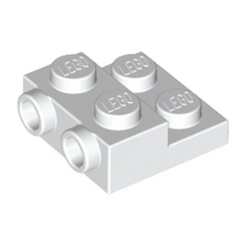 LEGO 6046979 PLATE 2X2X23 W. 2. HOR. KNOB - WHITE