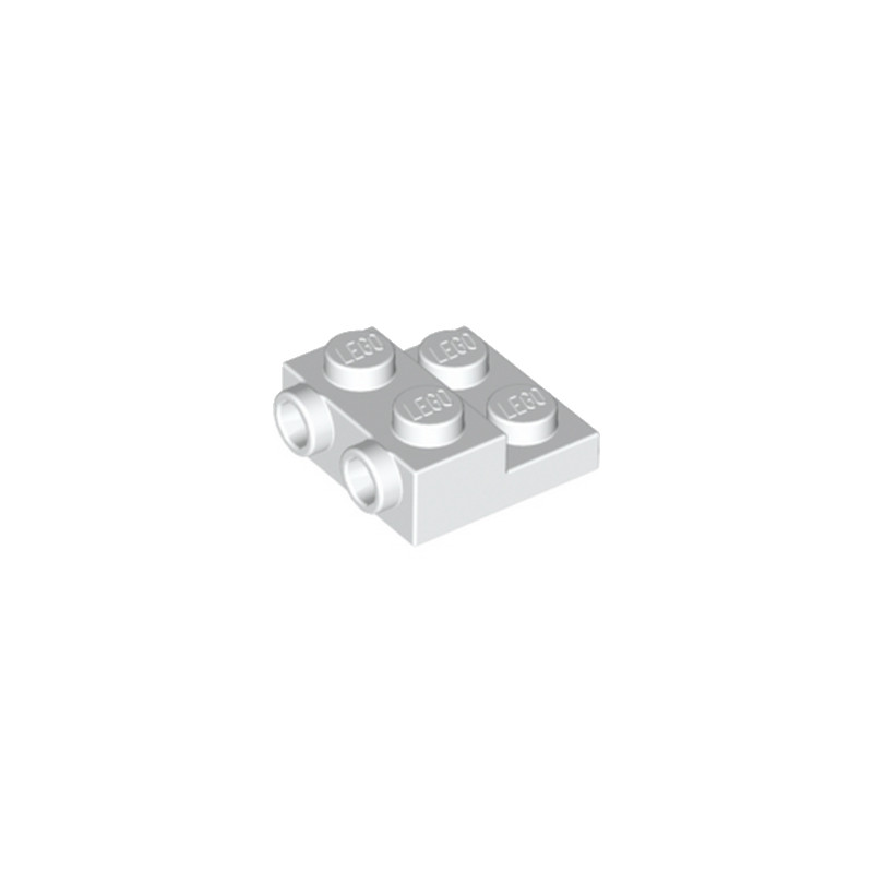 LEGO 6046979 PLATE 2X2X23 W. 2. HOR. KNOB - BLANC