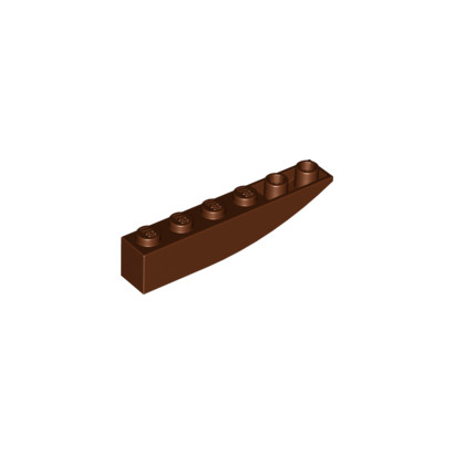 LEGO 6175581 BRICK 1X6 W BOW, REV. -  Reddish Brown