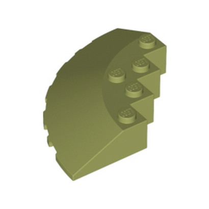 LEGO 6016465 CIRCLE 90G 6X6 ROOF TILE - OLIVE GREEN