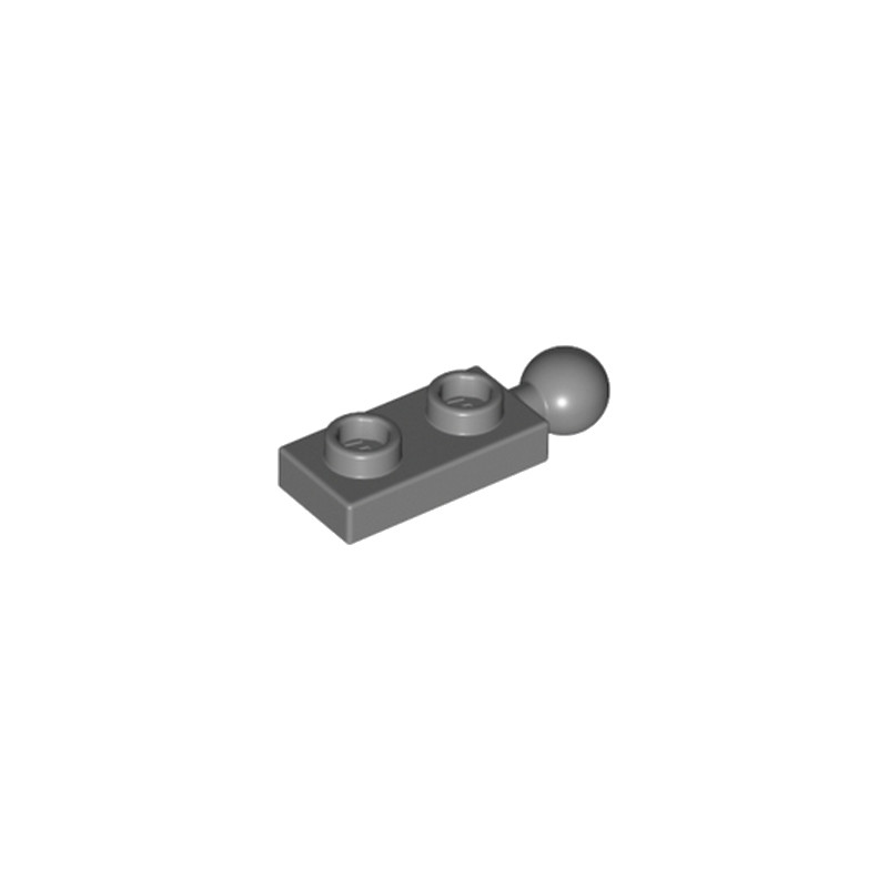LEGO 6370802 PLATE 1X2 W/5.9 BALL END - DARK STONE GREY