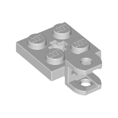 LEGO 4530469 PLATE 2X2 W BALL SOCKET W/CROS - Medium Stone Grey