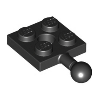 LEGO 6448318 PLATE 2X2 W. BALL - BLACK