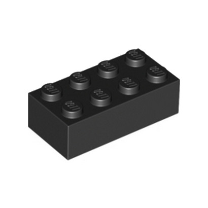 2075 LEGO brique 1x10 arrondi Noir 2 pièce
